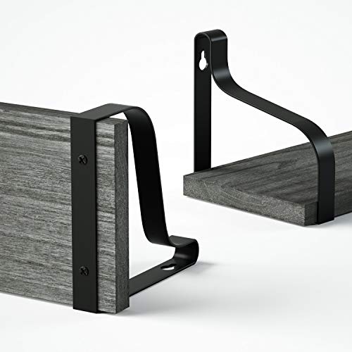 image for Love-KANKEI Floating Shelves Wall Mounted Rustic Wood Wall Shelves Set