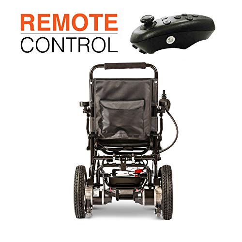 Culver Mobility Electric Power Wheelchair Scooter Fold Lightweight Folding Safe Electric Wheelchair Motorized FDA Approved Aviation Travel (Free Wheelchair RAMP Gift) (Black-17.5 inc)