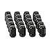 12mmx1.5 Lug Nuts, KSP Set of 20 Black Steel Tuner Lug Nuts M12x1.5 - Conical Acorn Seat Closed Bulge End 3/4'' (19mm) Hex 1.38'' Length for 5 Lug Wheels