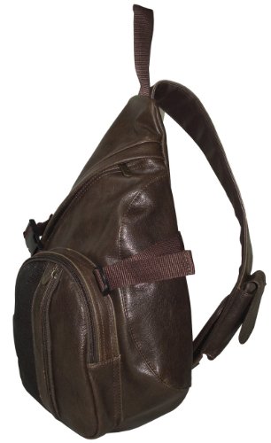 APC Leather Cross Body Sling Bag (#1519-3)-Brown - Thumbnail 6