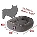 Majestic Pet 24 Inch Suede Calming Dog Bed Washable 24x19x7 (Inch) – Cozy Soft Round Donut Dog Bed with Spine Support for Dogs to Rest Their Head - Pet Bed Small – Gray