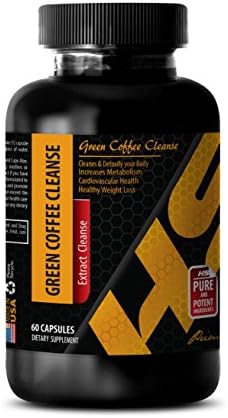 Brain and Memory Energy Booster - Natural Green Coffee Cleanse 400MG - Green Coffee Bean Extract Powder - 1 Bottle (60 Capsules)