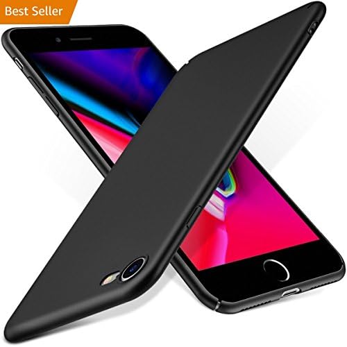 Apple iPhone 8 Case, iPhone 7 Case, Aipoxo Slim Fit Shell Hard Ultra Thin Mobile Phone Cover Case with Non Slip Matte Surfac for Apple iPhone 8 (2017) / iPhone 7 (2016) - Black
