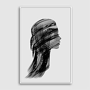 Framed Canvas Home Artwork Decoration Portrait Canvas Wall Art for Living Room, Bedroom - 16x24 inches