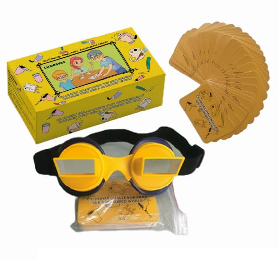 Hilarious Fun Psychedelic Goggles Challenge Game-Upside Down-Party Games for Adults & Children Age 8 Years Up -1 Pcs