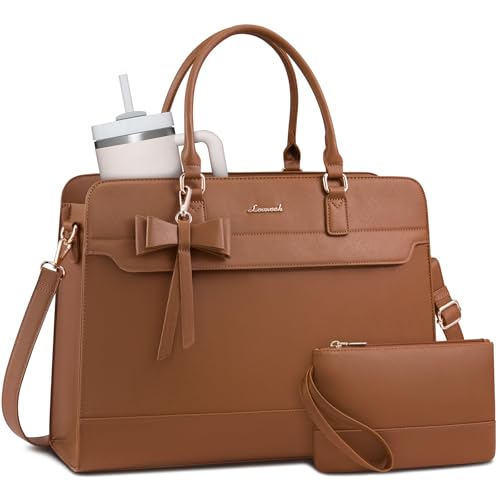 LOVEVOOK Handtasche Damen Groß, 17,3 Zoll Laptoptasche Arbeitstasche Elegant Uni Tasche Schultasche Lehrertasche, PU Leder Aktentasche Business Shoppe