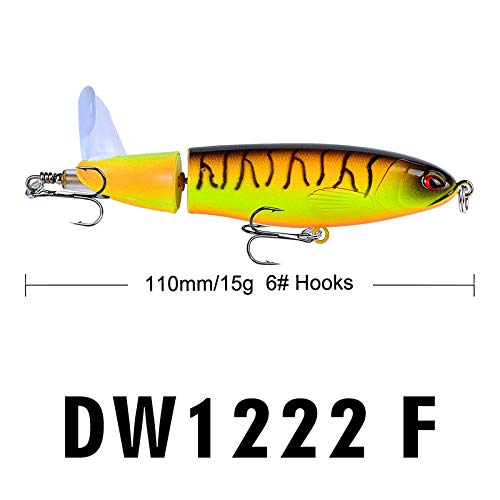 xiangen Fishing Spoon Fishing Top Bait for Bass D-Shaped Metal Fishing Spoon Hard Rotator Fishing Tackle Bait Gift Set 15G