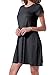 msllen Women's Plain Short Sleeve Loose Swing Casual T Shirt Dress with Pockets