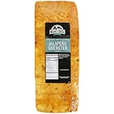 Natural Smoked Flavor Jalapeno Muenster Cheese, Spicy Semi-Soft Slicing Cheese with Real Peppers, 1 lb