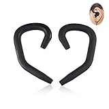 ITIS 2 Pair Universal Audio Removable Soft Silicone Sports Earhook Wire / Cable Hanger for Earphone headset (BLACK)