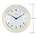 Lily’s Home Retro Kitchen Wall Clock, Large Dial Quartz Timepiece, Ivory, 9 1/4 inch