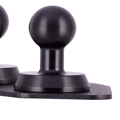 Dash Mount Cell Phone Holder for Jeep Wrangler JL and JT (2018+) with 2 Mounts for GoPro Camera and GPS Navigation with iPhone and Android Smartphone - Features Metal Base/Carbon Fiber Kevlar Arm