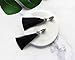 Black Tassel Fringe Earrings for Women Girls Tassel Dangle Drop Statement Vintage Black Thread Silk Tassel Earrings Fashion Jewelry Gifts