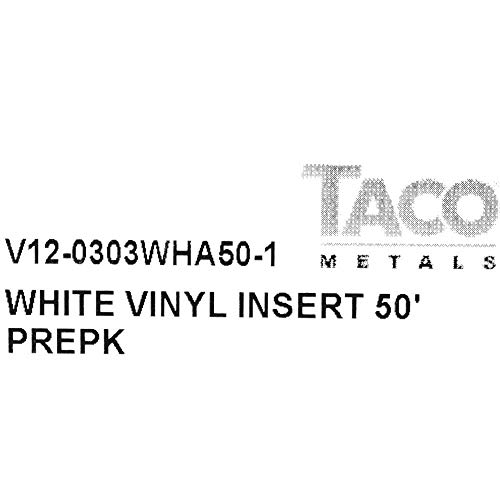 Flexible Vinyl Rub Rail Insert Size: 1" H x 0.5" W x 600" D, Color: Arctic White