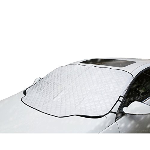 LOTO Windshield Snow Shade, Car Sunshade, UV Protector, Windproof with 3 Hidden Magnets, No Paint Scratching, Waterproof, for Each Season, 2018 Also Protect Windscreen Wiper - Size M