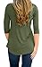 Offergood Women's Spring Loose Casual Tees V Neck Hollow Out Half Sleeve T Shirt Tops Army Green
