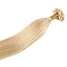 Blonde Hair Extension, Grammy 100 Strands 22 Inch Remy U Nail Tip Human Hair Extensions Light Honey Blonde #24 (0.5g/s) 50g