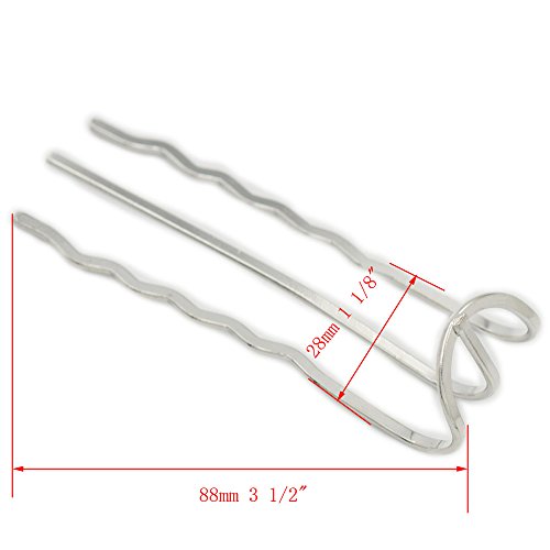 5 Pcs 88mm 3 1/2" Hair Fork Hair Clips Stick Pick Pic Pin Hair Plug Bob for Girls Womens