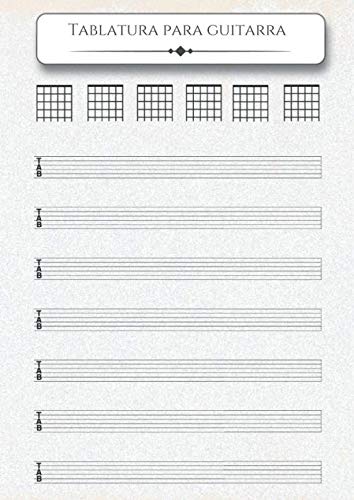 CUADERNO DE TABLATURA PARA GUITARRA: Tamaño A4 - 110 Páginas - 7 Tabs por  página (CUADERNOS DE PENTAGRAMAS) (Spanish Edition): Diaz Lobaton, Victor:  9798612380603: Amazon.com: Books