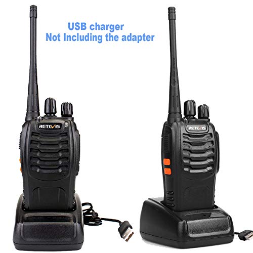 Retevis H-777 Walkie Talkies UHF Long Range Rechargeable 2 Way Radio 16CH Portable Handheld Emergency Two Way Radios Set (10 Pack)
