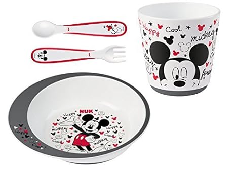 NUK 80890653 Disney Mickey Esslernset, Geschenkbox, BPA frei, ab 6 Monate, mehrfarbig
