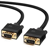 SVGA/VGA Cable Male to Male Computer Monitor Cables VGA Video Cable - Monitor Video Adapter Cable with Ferrite Cores Support 1080P Full HD for Laptop, PC, Projector, HDTV, Display - 10 Feet