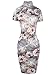 oxiuly Women's Vintage Floral Flare Party Wedding Stretch Bodycon Dresses Casual Work Pencil Dress OX183