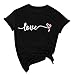 Lutos Short Sleeve Valentine’s Day Graphic Shirts for Women O-Neck Heart Print Holiday T Shirts Topsthumb 3