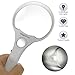 MagniPros 3 Ultra Bright LED Lights 3X 4.5X 25X Power Handheld Reading Magnifying Glass with Light- Ideal for Reading Small Prints, Map, Coins, Inspection and Jewelry Loupe primary