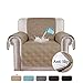 H.VERSAILTEX 100% Waterproof Sofa Slipcover Washable Armchair Cover Non-Slip Furniture Protector for Living Room Couch Cover for Pets Chair Cover with Puppy Paw Silicone Backing (Armchair, Taupe)