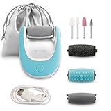 2-in-1 Electric Foot File Callus Remover Pedicure Manicure Set Foot Care Tool to Remove Dead, Rough and Dry Skin, Nail Drill Buffer Polisher for Salon Quality Grooming of Hands and Feet