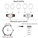 Fullmosa 7 Colors for Quick Release Leather Watch Band, Bamboo Series Genuine Leather Replacement Watch Strap with Stainless Metal Clasp 24mm Black