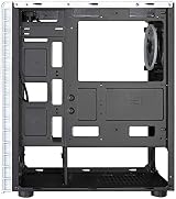 CiT Raider PC Gaming Case ATX Mid-Tower White 6 Halo Spectrum RGB Fans Tempered view 12