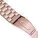 PUGO TOP Compatible with Stainless Steel Metal Iwatch Band 42mm 44mm Series 5/4/3/2/1 Men Women with Classic Butterfly Buckle. (42mm/44mm, rose gold)