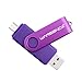 WANSENDA OTG USB Flash Drive 16GB 32GB 64GB 128GB 256GB USB Thumb Drive for Android Devices/PC/Tablet/Mac (16GB, Purple)
