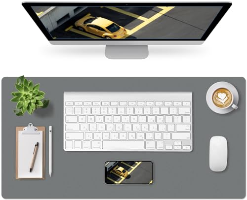 Sevenpers Desk Mat Desk Protector Large 80 x 40 cm, Waterproof Non-Slip Durable PU Leather, Mouse Pad for Keyboard and Computer, for Office and Home Mat