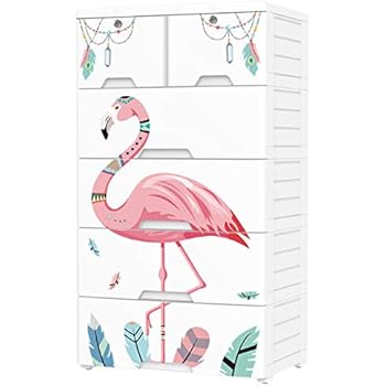 Nafenai Plastic Dresser 6 Drawers,Storage Cabinet Drawers Organizer for Clothes/Toys,Bedroom,Playroom,Closet Drawers Large,2 Locker,White