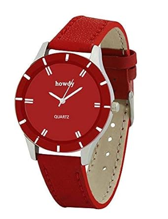 Analog Red Dial Red Strap Watch- for - Women's & Girl's ss347