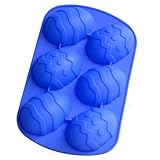 6 Even Easter Egg Shaped Silicone Bakeware
