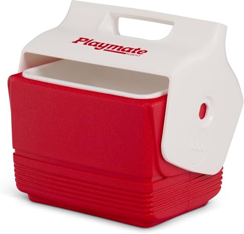 Igloo Playmate Elite - Tragbare Passive Kühlbox 15L - Getränke Kühlbox - Hält Eiswürfel Tagelang Gefroren - Kühlbox für Sport, Picknick - Rot/Weiß thumbnail 3