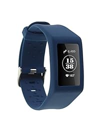 Compatible con Fitbit Charge 3 correas Charge 3 SE Band, Budesi silicona ajustable floral deporte correa de repuesto compatible Fitbit Charge 3 y Charge 3 SE diseño de flor reloj de pulsera