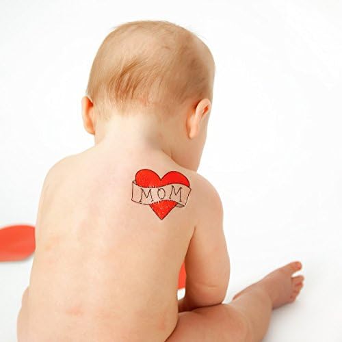 mom heart temporary tattoo