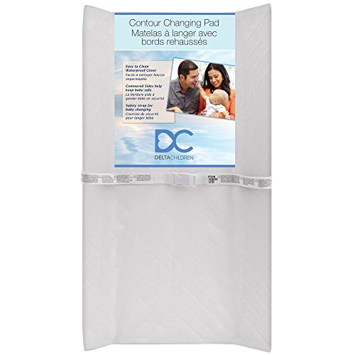 Delta Children Contoured Changing Pad Waterproof 2 Pack, White