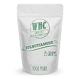 WHC Sulbutiamine Powder 25g (125 Servings) | Nootropic | Cognitive Enhancer | Reduce Fatigue | Enhance Memory, Learning, Focus, Concentration | Mood Support | Boost Mental and Physical Energy