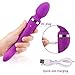 Vibrator,Patekfly Rechargeable Waterproof Smart Wand Massager for Stimulating Women Clit G | Medical SOFE Silicone Vibrator | 3 Powerful Speeds & 10 Pulsating Patterns