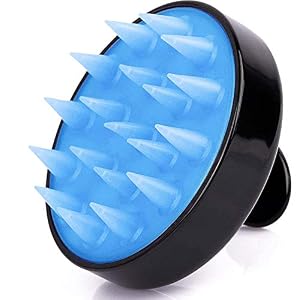 Scalp Massager Shampoo Brush for Men Women Kids Pets Scalp Care Silicone Head Hair Brush Growth Scrubber for Curly Wet…