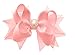 LCLHB 3 Inch Solid Grosgrain Bows with Pearl for Toddler Girls 20 Pack