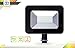 LLT 50W LED Flood Light with Knuckle Mount Super Slim - 4000lm 5000K Daylight SMD - LED Outdoor Light Landscape Security Waterproof - Black Aluminum and Tempered Glass