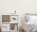 Sweet Jojo Designs Woodland Animal Toile Foldable Fabric Storage Cube Bins Boxes Organizer Toys Kids Baby Childrens for Collection Set of 2