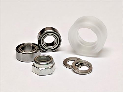 Polycarbonate Mini V Wheel Kit (12 Pack) for 20mm Aluminum Extrusion Linear Rail, CNC, 3D Printers